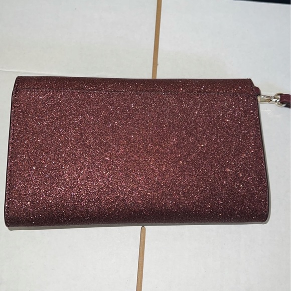Kate Spade Burgundy Glitter Wristlet Wallet - Picture 4 of 12